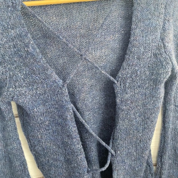 Military Hippie Open Back Sweater NWT - Picture 5 of 5